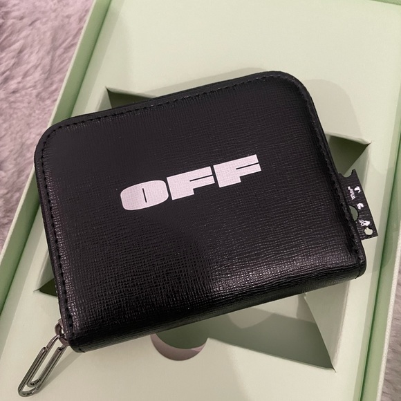 Off-White Logo Print Zip-Around Unisex Wallet - Picture 12 of 13